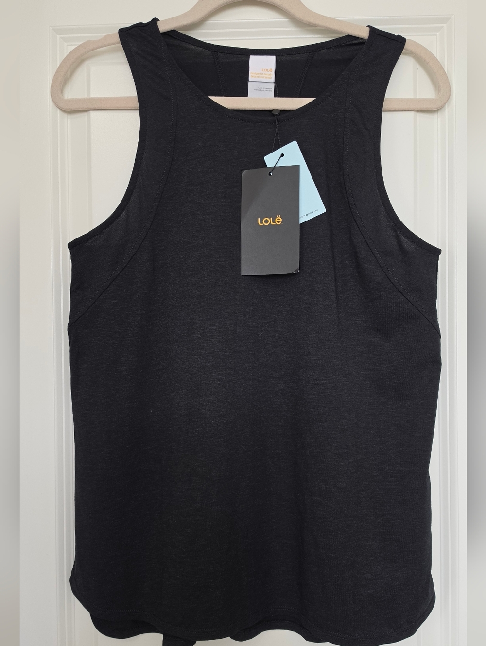 Lolë Performance Wool Tank Top Small Black Merino Blend Athletic Activewear NWT - Picture 1 of 10